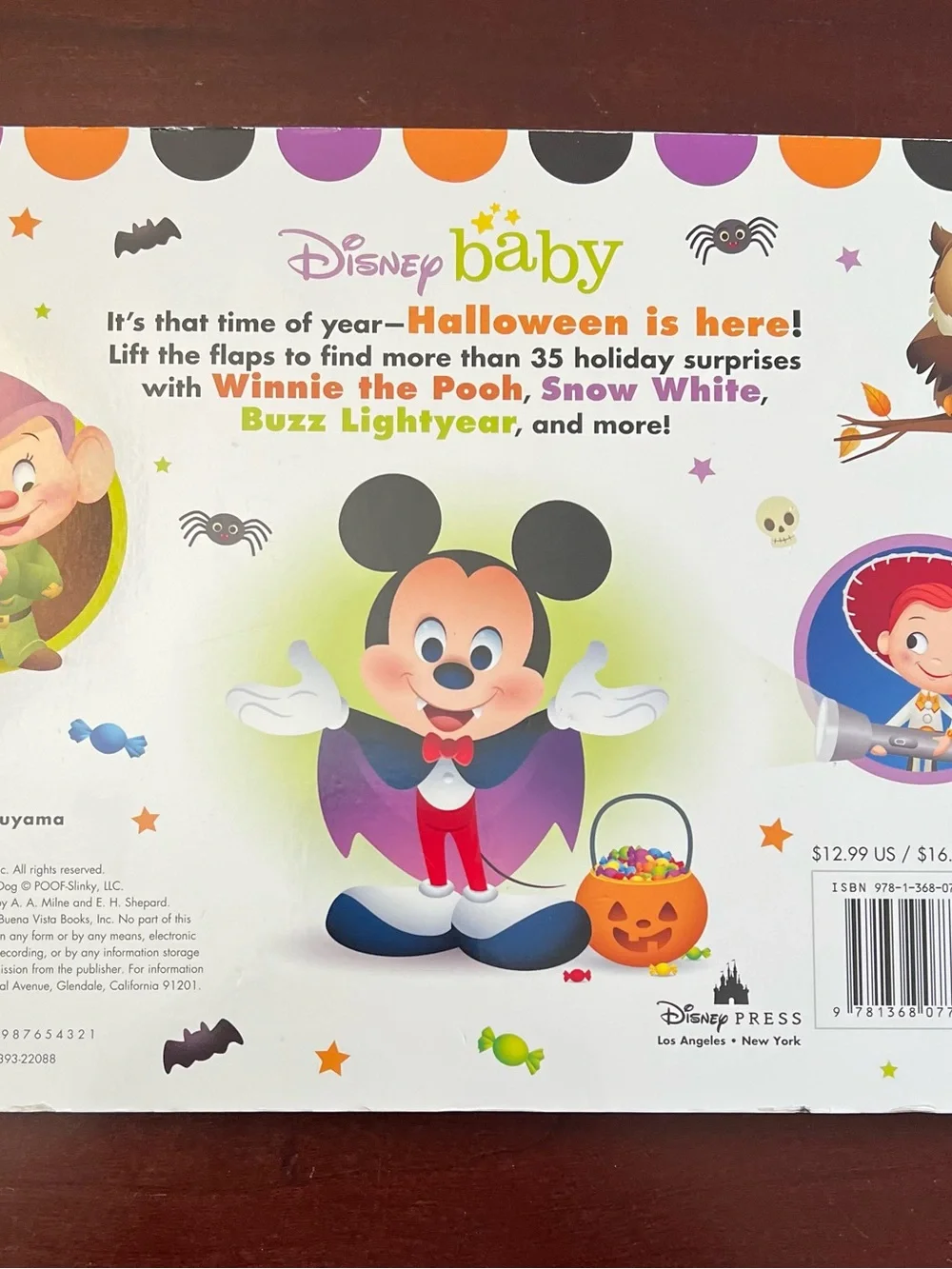 Disney Baby Here Comes Halloween Lift-the-Flap Book - Orange & Purple
